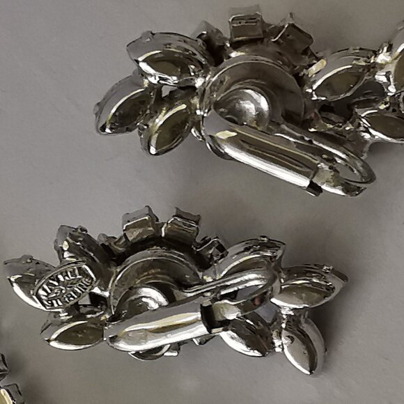 Vintage Sterling Jay Kel Rhinestone Necklace and Earring Set - Picture 14 of 15